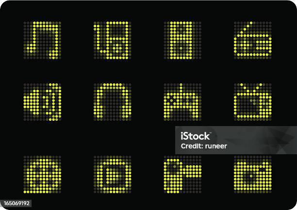 Entertainment Multimedia Icons Dot Matrix Series Stock Illustration - Download Image Now