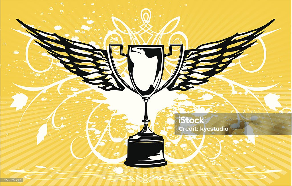 Coupe Trophée-prix avec des ailes de poulet - clipart vectoriel de Trophée libre de droits