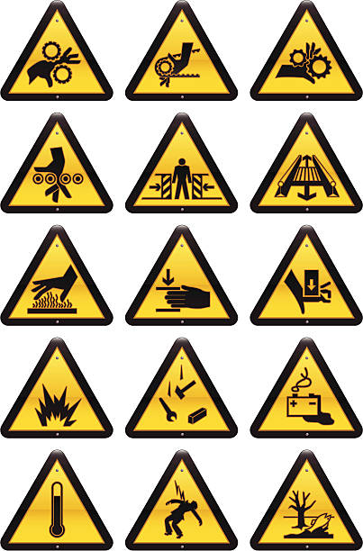 arbeit gefahrensignale - surface level stock-grafiken, -clipart, -cartoons und -symbole