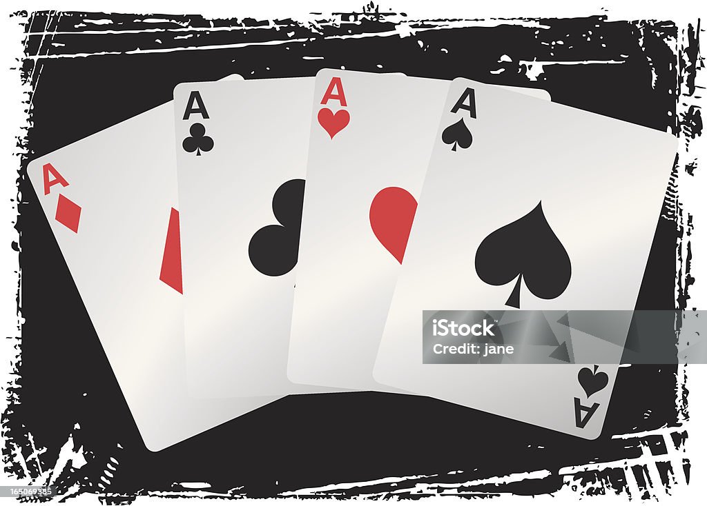 Four Aces - Lizenzfrei Kartenspiel Vektorgrafik