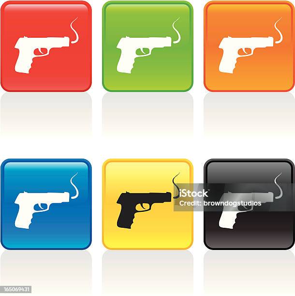 Rauchen Gun Symbol Stock Vektor Art und mehr Bilder von Blau - Blau, ClipArt, Design