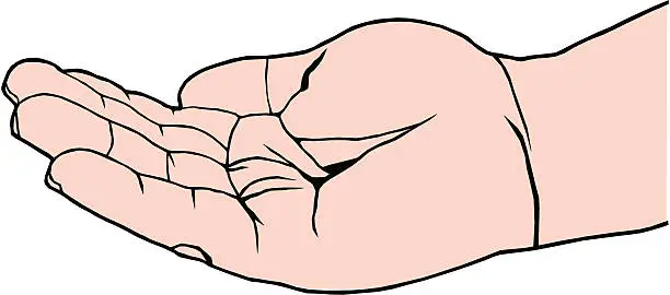 Vector illustration of Open Hand