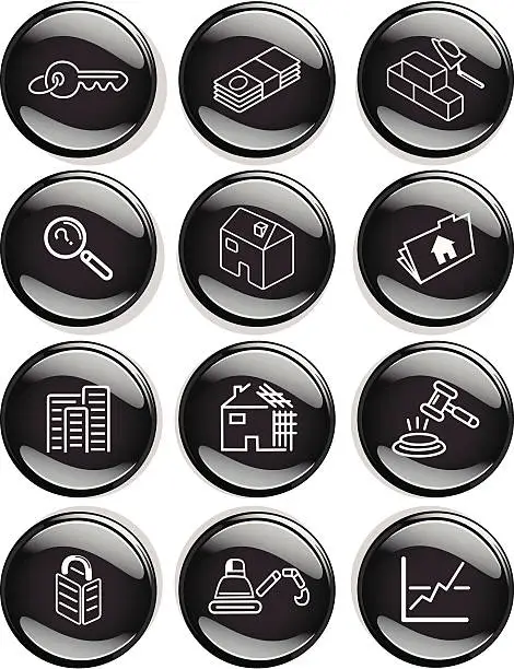 Vector illustration of Real Estate Icon Badges