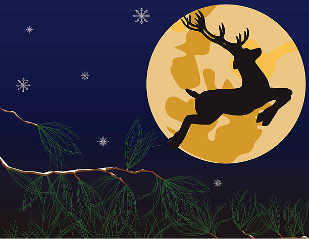 The Flight of Christmas Eve... vector art illustration