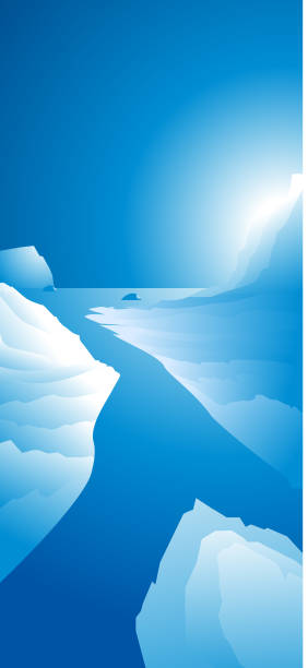 Polar Creek vector art illustration