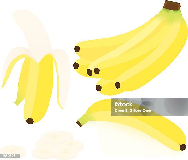 Banane - Immagini vettoriali stock e altre immagini di Alimentazione sana - Alimentazione sana, Banana - Frutto tropicale, Buccia
