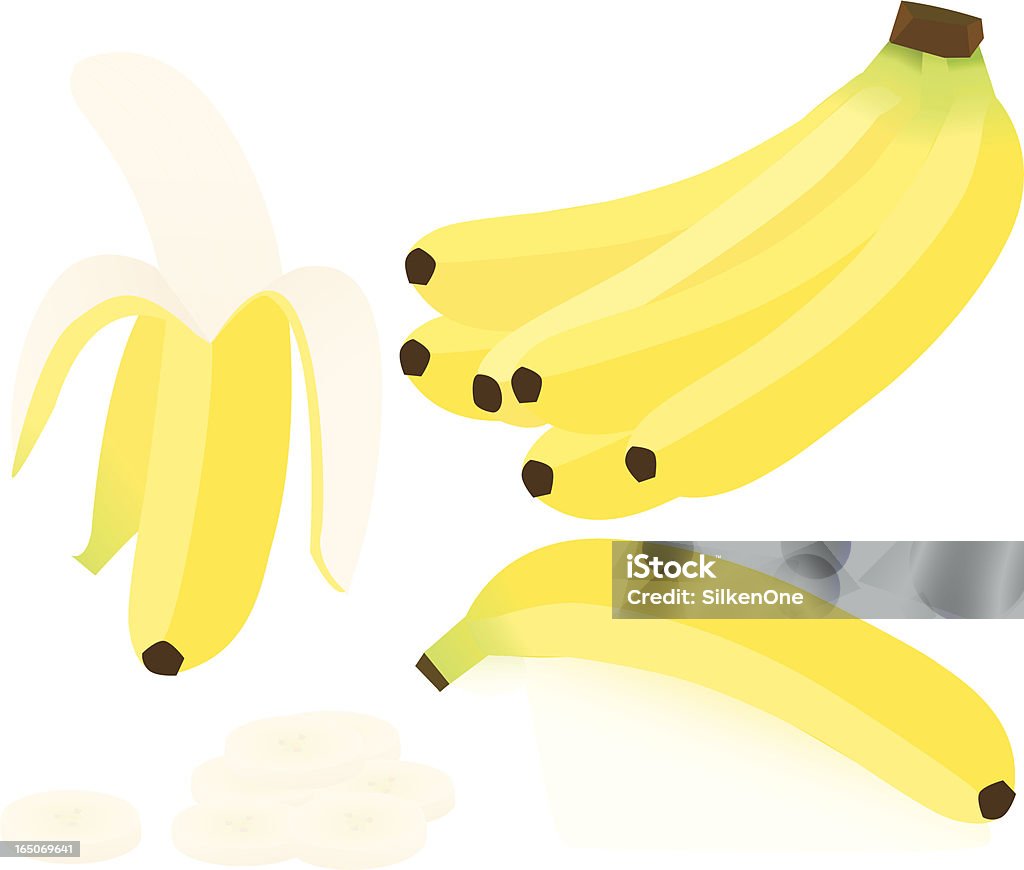 Bananas - Vetor de Alimentação Saudável royalty-free