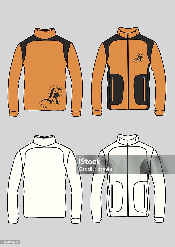 fleece jacket vector fleece, sport jackets for man, imcluded files AI10, jpg 300 dpi Adult stock vector