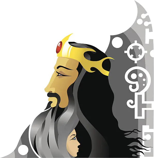 Vector illustration of King