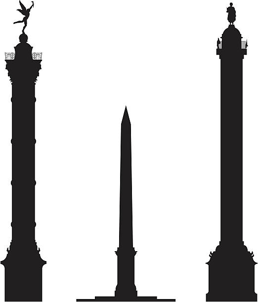 Columns of Paris vector art illustration