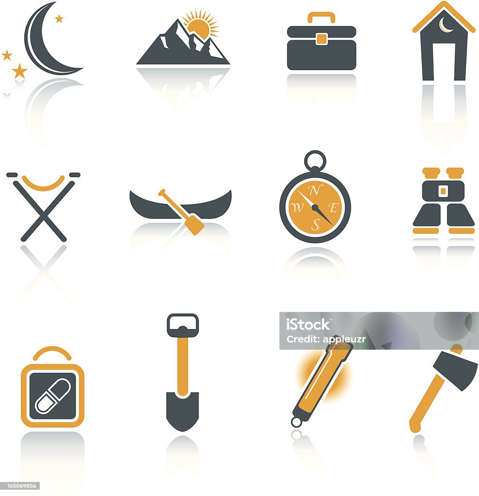 Camping Icons Second Set Vector camping icons Axe stock vector