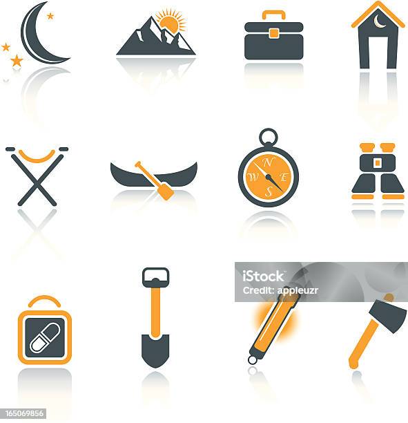 Camping Icons Second Set Stock Illustration - Download Image Now - Axe, Bathroom, Binoculars