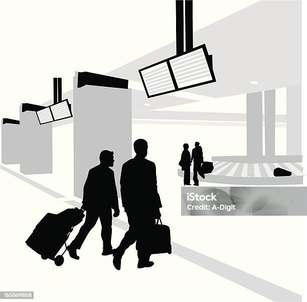 Trasporto Bagagli - Immagini vettoriali stock e altre immagini di Aeroporto - Aeroporto, Persone, Scontornabile