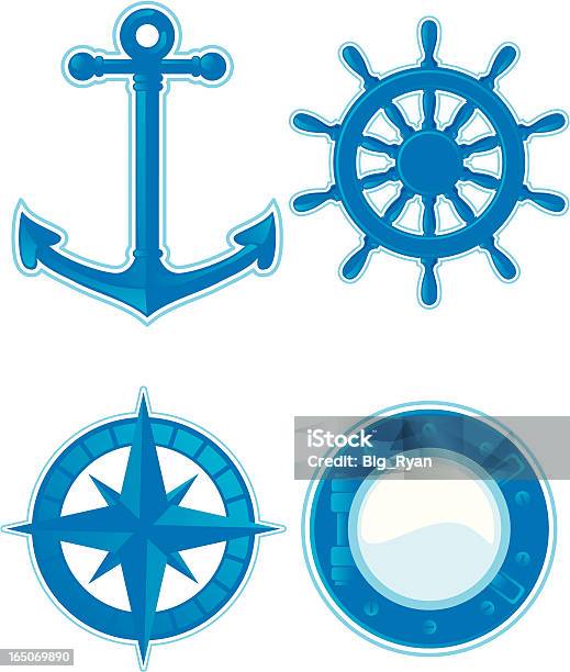 Navy Tattoos Stock Illustration - Download Image Now - Coast Guard, Helm - Nautical Vessel Part, Icon Symbol