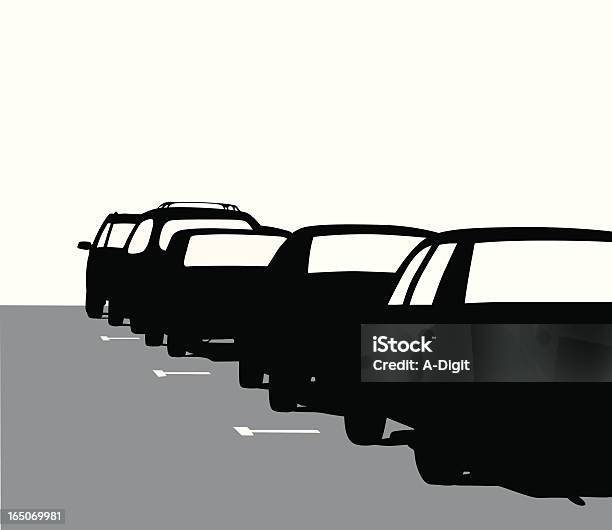 Parkedcars — стоковая векторная графика и другие изображения на тему Автостоянка - Автостоянка, Улица, Векторная графика