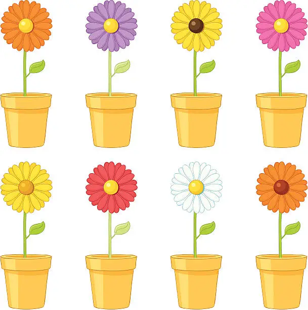 Vector illustration of Springing Up Daisies - incl. jpeg