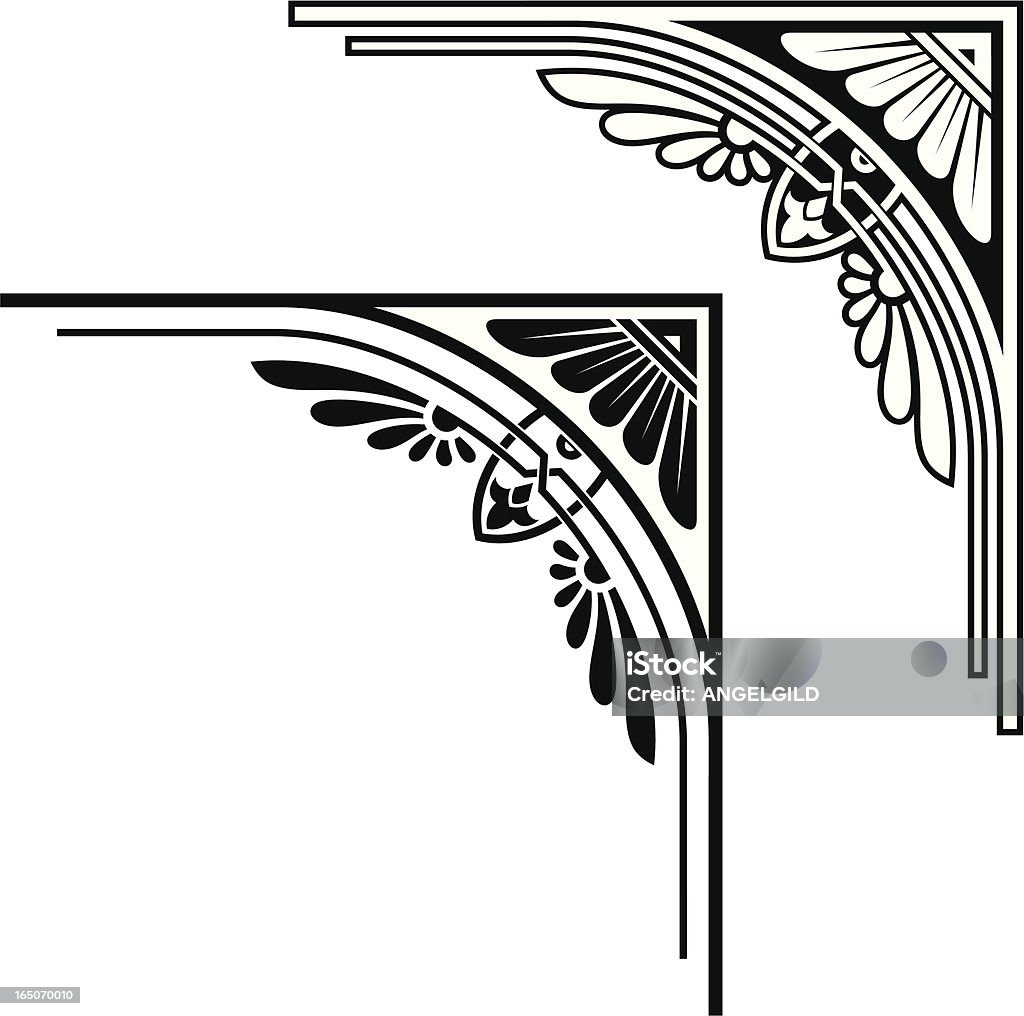 Подробные Угловой дизайн - Векторная графика Антиквариат роялти-фри