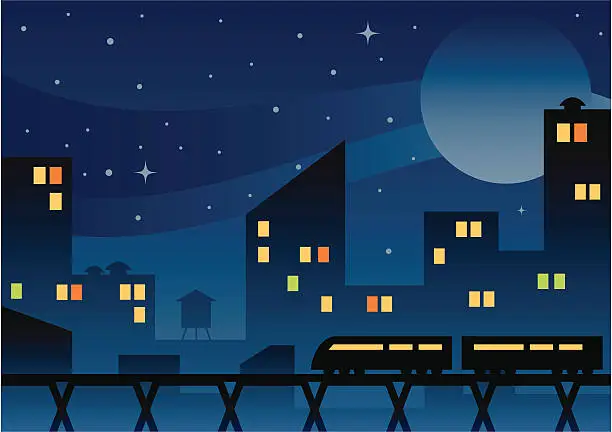 Vector illustration of City at Night