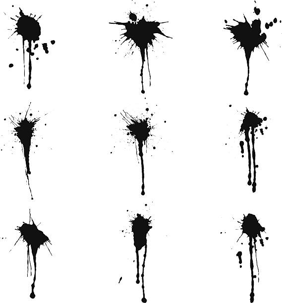 ink splatter III Download includes EPS 8 and CS2 files paint silhouettes stock illustrations