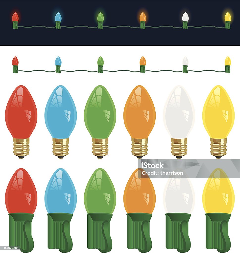 ベクトルクリスマスの電球 - クリスマスライトのロイヤリティフリーベクトルアート