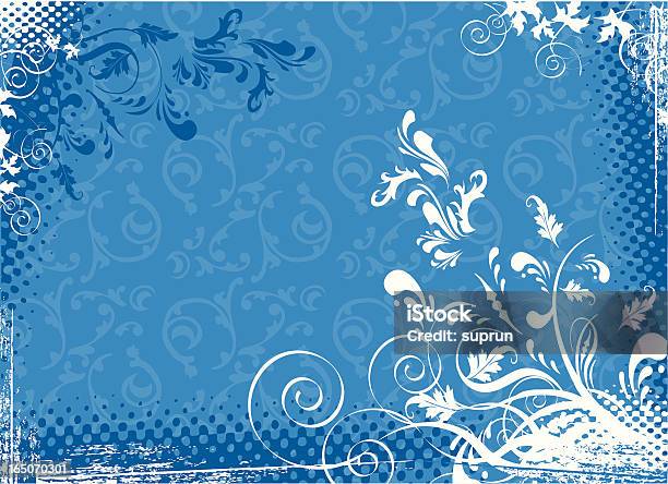 Abstract Blue Stock Illustration - Download Image Now - Flower, Paper Scroll, Backgrounds