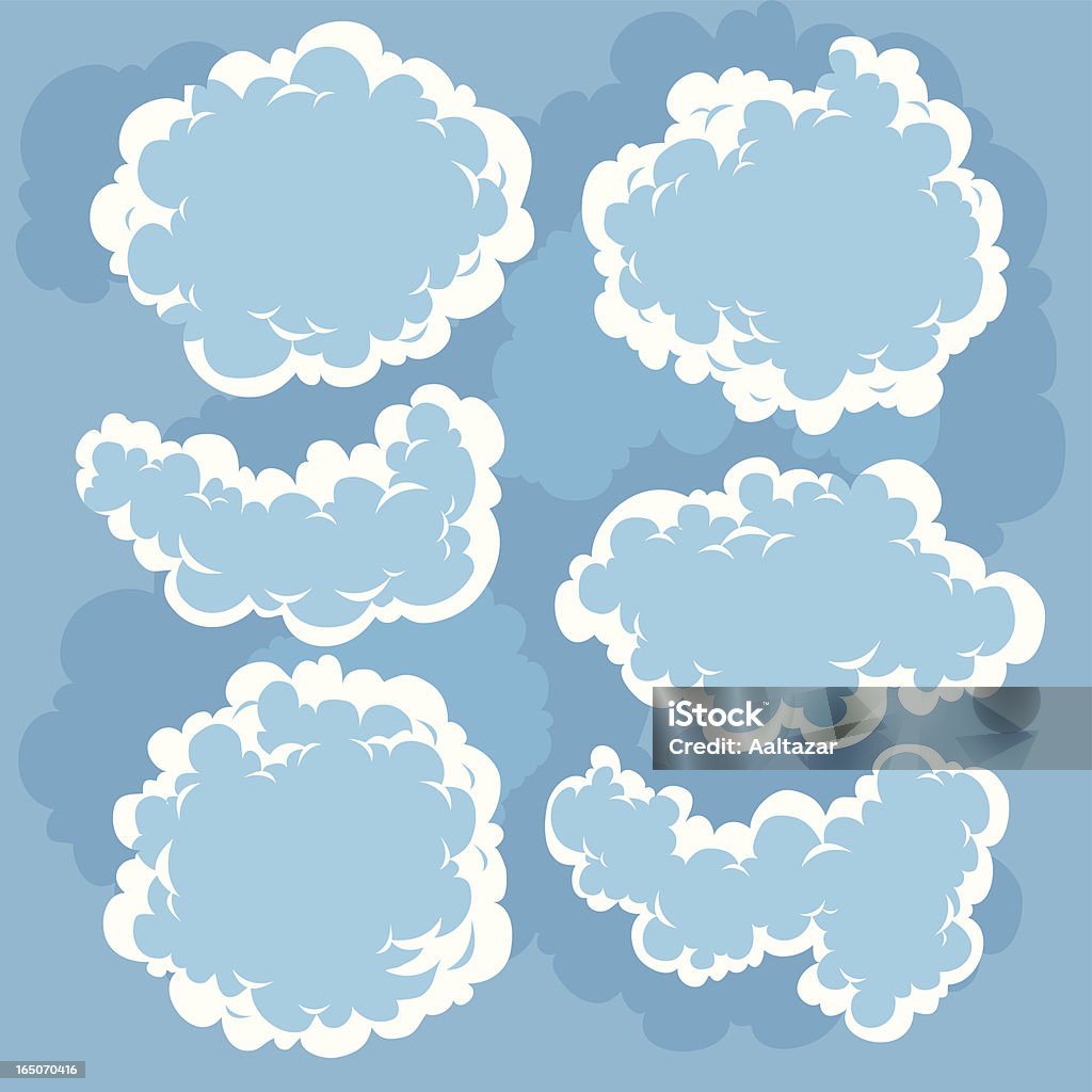 Облачный пейзаж - Векторная графика Без людей роялти-фри