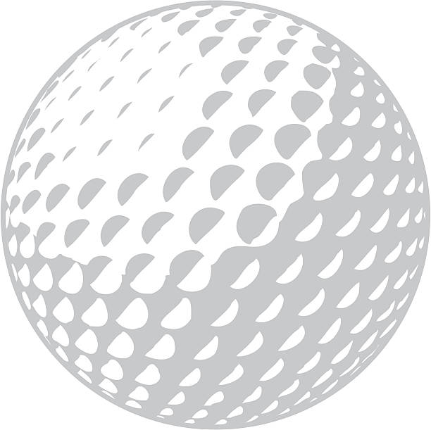 ilustrações, clipart, desenhos animados e ícones de golfball - golf ball circle ball curve