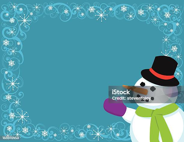 Bałwan Śniegowy Scena - Stockowe grafiki wektorowe i więcej obrazów Bałwan śniegowy - Bałwan śniegowy, Bez ludzi, Boże Narodzenie