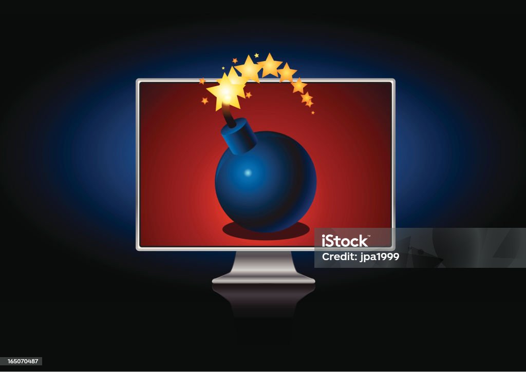 Computer Crash Bomb Computer Problem Stock Illustration - Download Image Now - Bomb ...