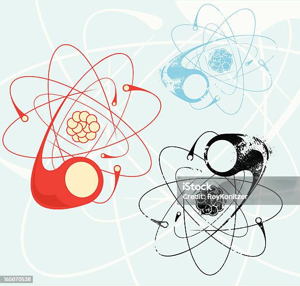 Vettore Collezione Atom - Immagini vettoriali stock e altre immagini di Atomo - Atomo, Chimica, Colore brillante