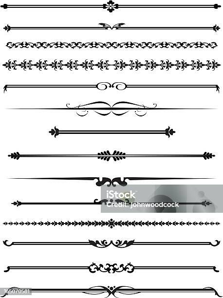 Decorative Lines Four Stock Illustration - Download Image Now - At The Edge Of, Ornate, Decoration