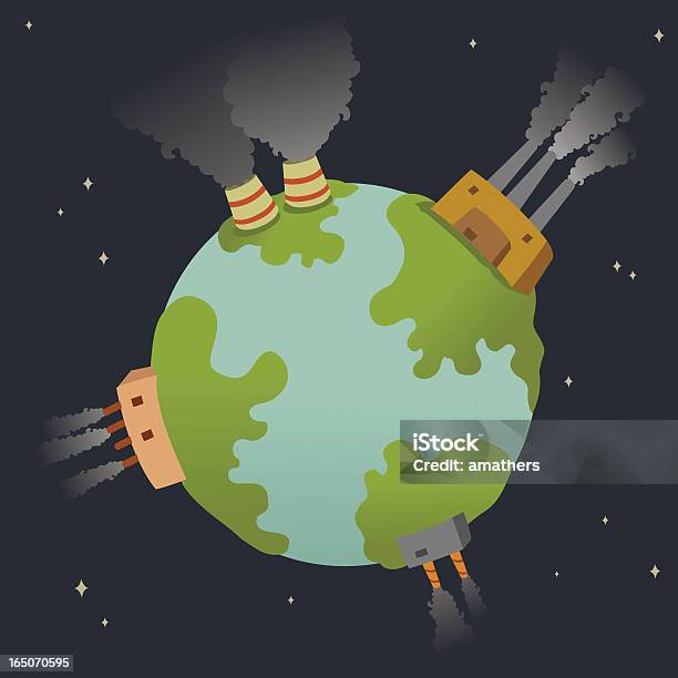 Zanieczyszczone Planeta - Stockowe grafiki wektorowe i więcej obrazów Globus - Wyposażenie do nawigacji - Globus - Wyposażenie do nawigacji, Skażenie, Astmatyczny