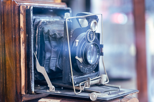 The oldest camera, carefully preserved for years as a historical artifact