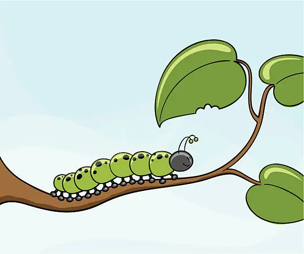 Vector illustration of Crunch the Caterpillar - incl. jpeg