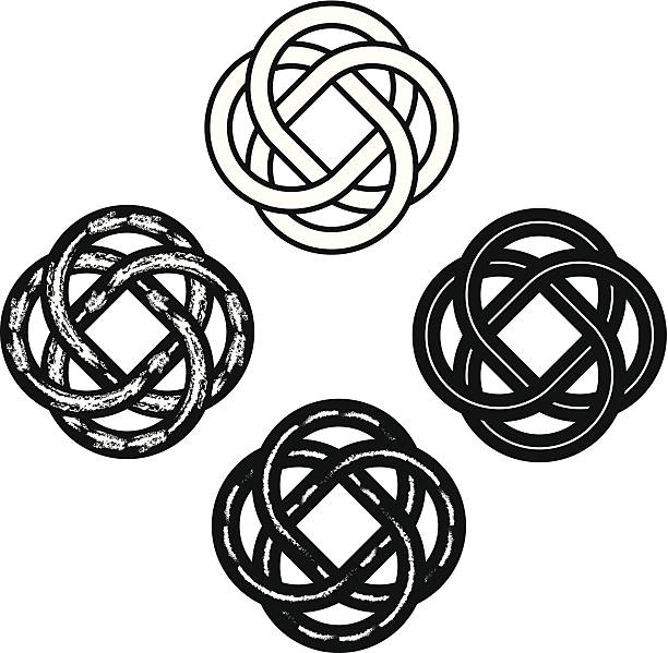トライバルケルトノット - celtic culture tied knot woven pattern点のイラスト素材／クリップアート素材／マンガ素材／アイコン素材