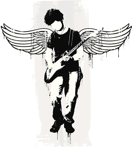 Vector illustration of the great guitarist