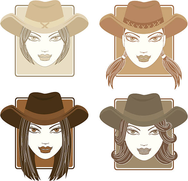 Cowgirl vector art illustration