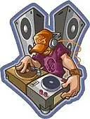 Vector illustration of DJ MIX
