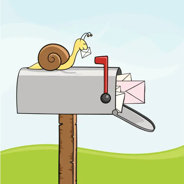 Vector illustration of Snail Mail - incl. jpeg