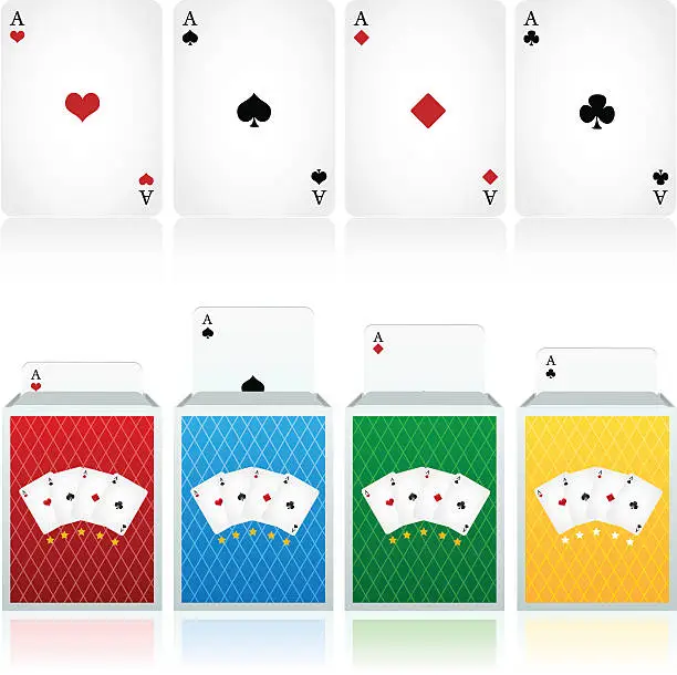 Vector illustration of Pack of playing cards