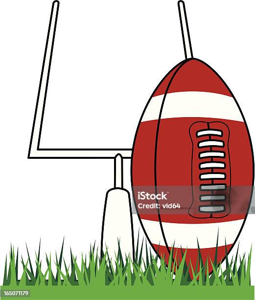 Американский Футбол — стоковая векторная графика и другие изображения на тему Американский футбол - Американский футбол, Американский футбол - мяч, Бить ногой