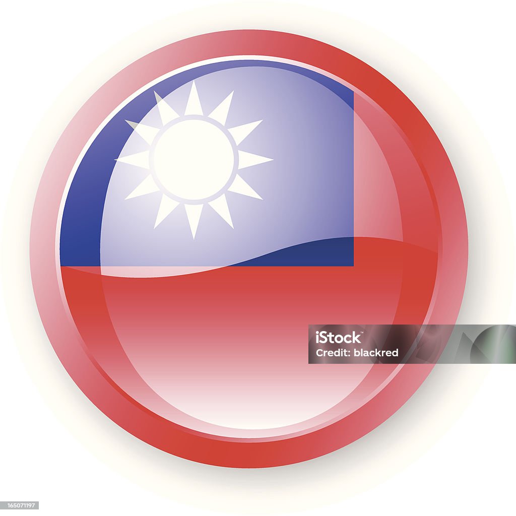 Тайваньский флаг значок - Векторная графика Азия роялти-фри