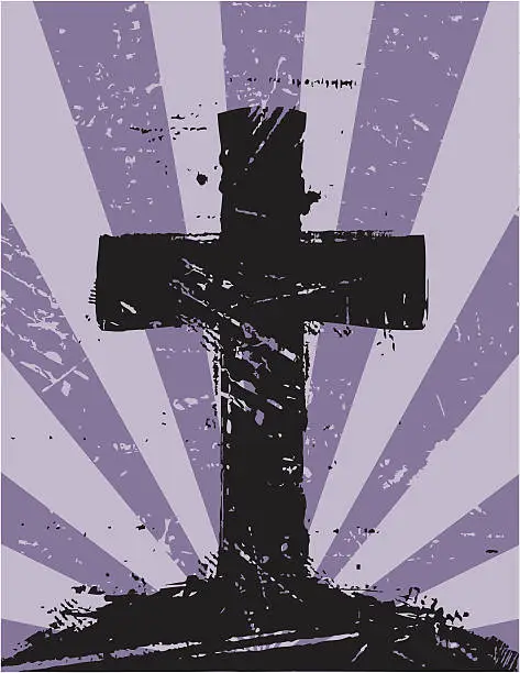 Vector illustration of Cross Grunge