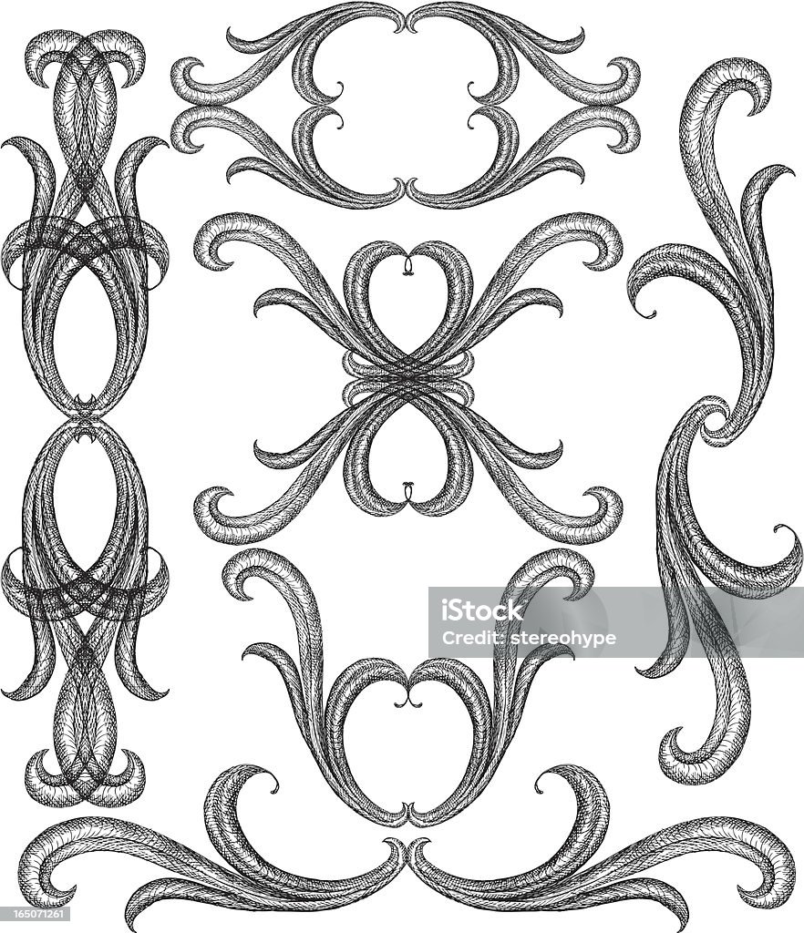 intricate curls 300 dpi jpeg included Flower stock vector