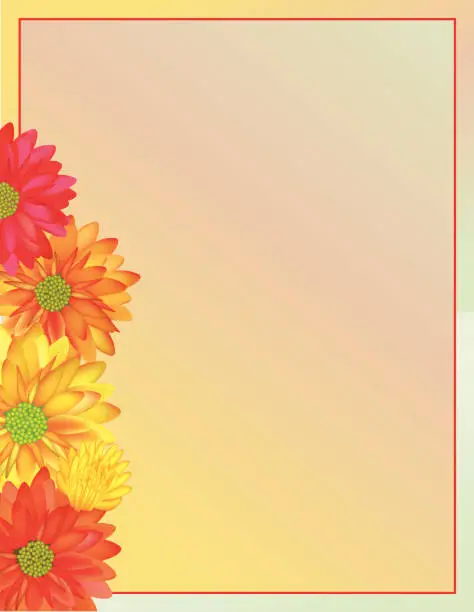 Vector illustration of Colorful mum border