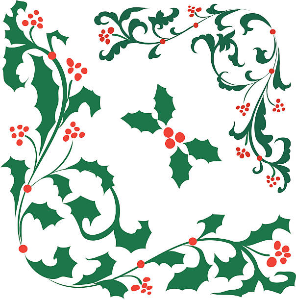 クリスマスクリスマスツリー - christmas christmas tree flower frame点のイラスト素材／クリップアート素材／マンガ素材／アイコン素材
