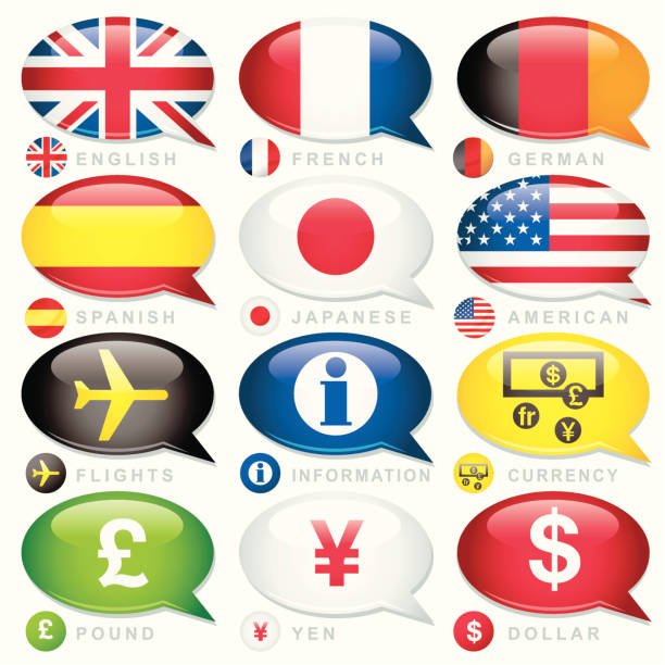 ilustrações, clipart, desenhos animados e ícones de discurso pensamento voo - flag british flag england push button