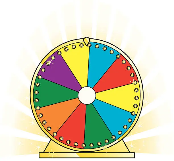 Vector illustration of lottery spinner