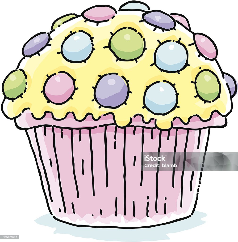 Czekolada objęte Cupcake - Grafika wektorowa royalty-free (Robić ciasto)