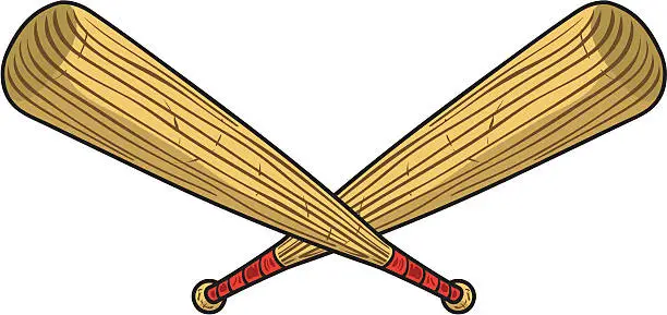 Vector illustration of Baseball Bats